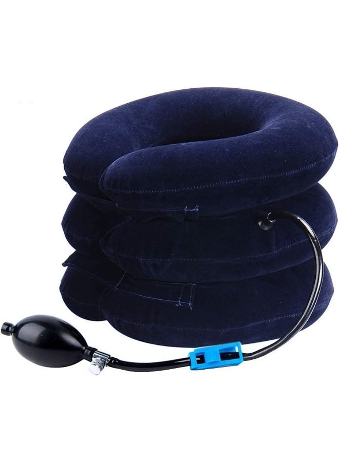 RUNZI Cervical Neck Traction Device Inflatable Neck Stretcher, Easy to Use for Chronic Neck and Shoulder Pain Relief, Neck Cervical Brace Collar Pillow - Image 1